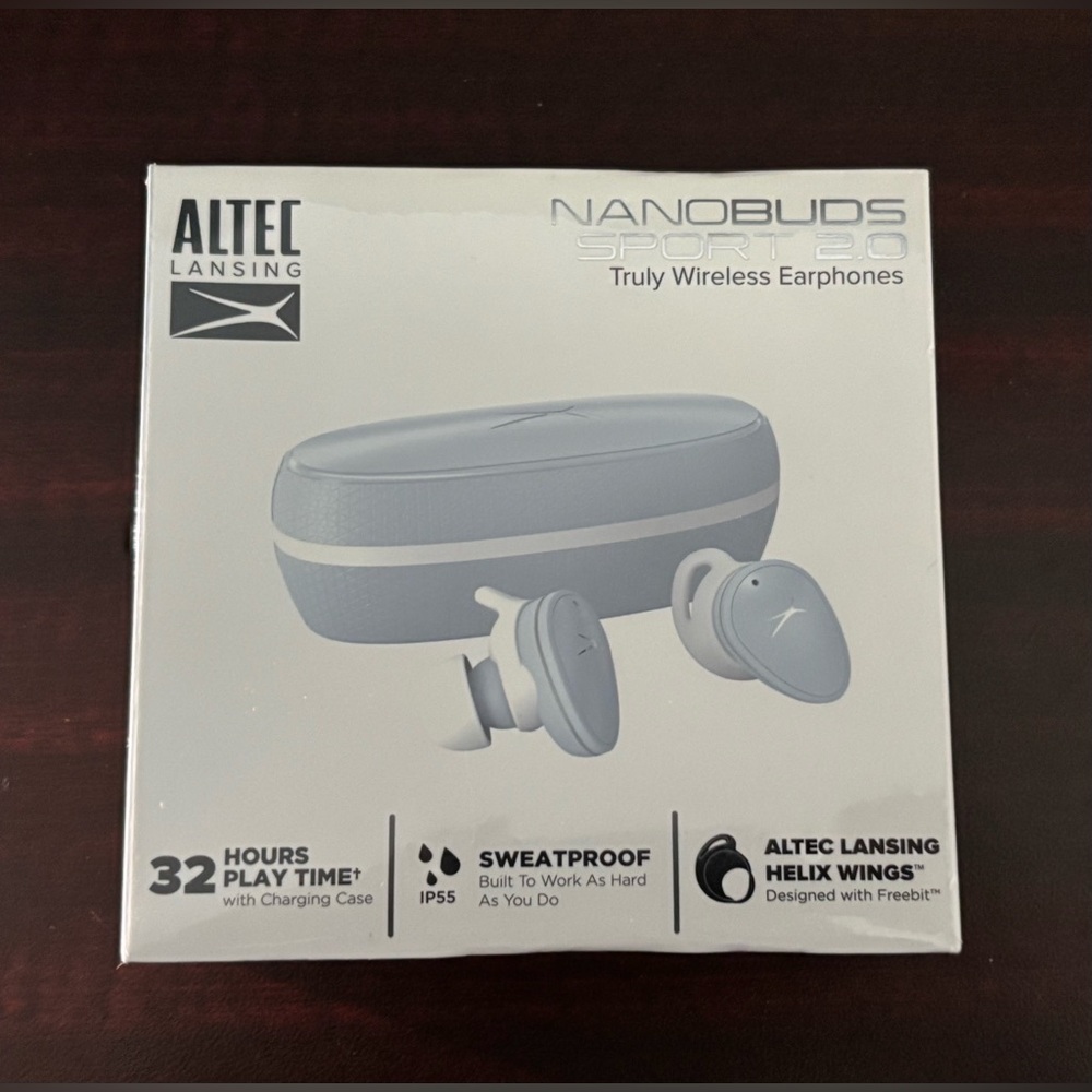 Altec Lansing NanoBuds Sport 2.0 Wireless Earphones - icy white